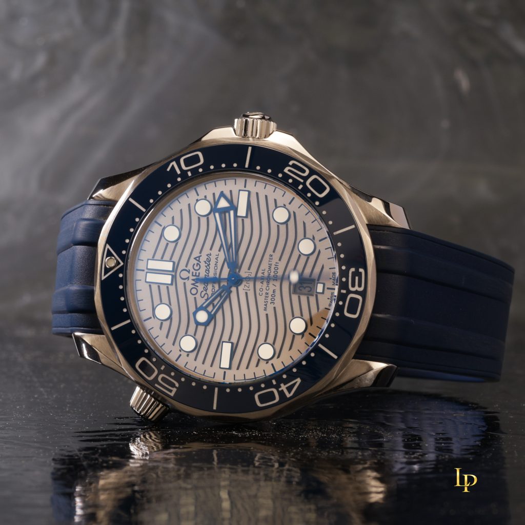 Omega Seamaster Diver 300M Blue on strap